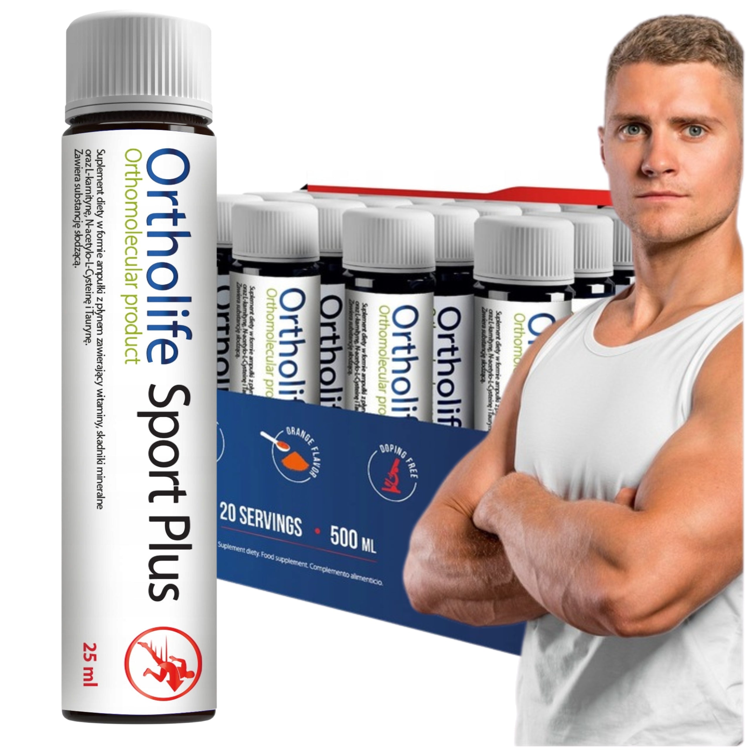 ORTHOLIFE SPORT 20 AMPOULES REGENERATION PHYSICAL PERFORMANCE STRENGTH ENDURANCE