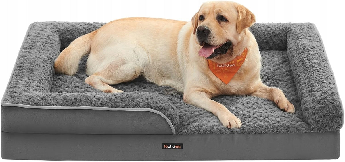 ORTHOPEDIC DOG BED PLUSH COVER 122x89x18 WATERPROOF