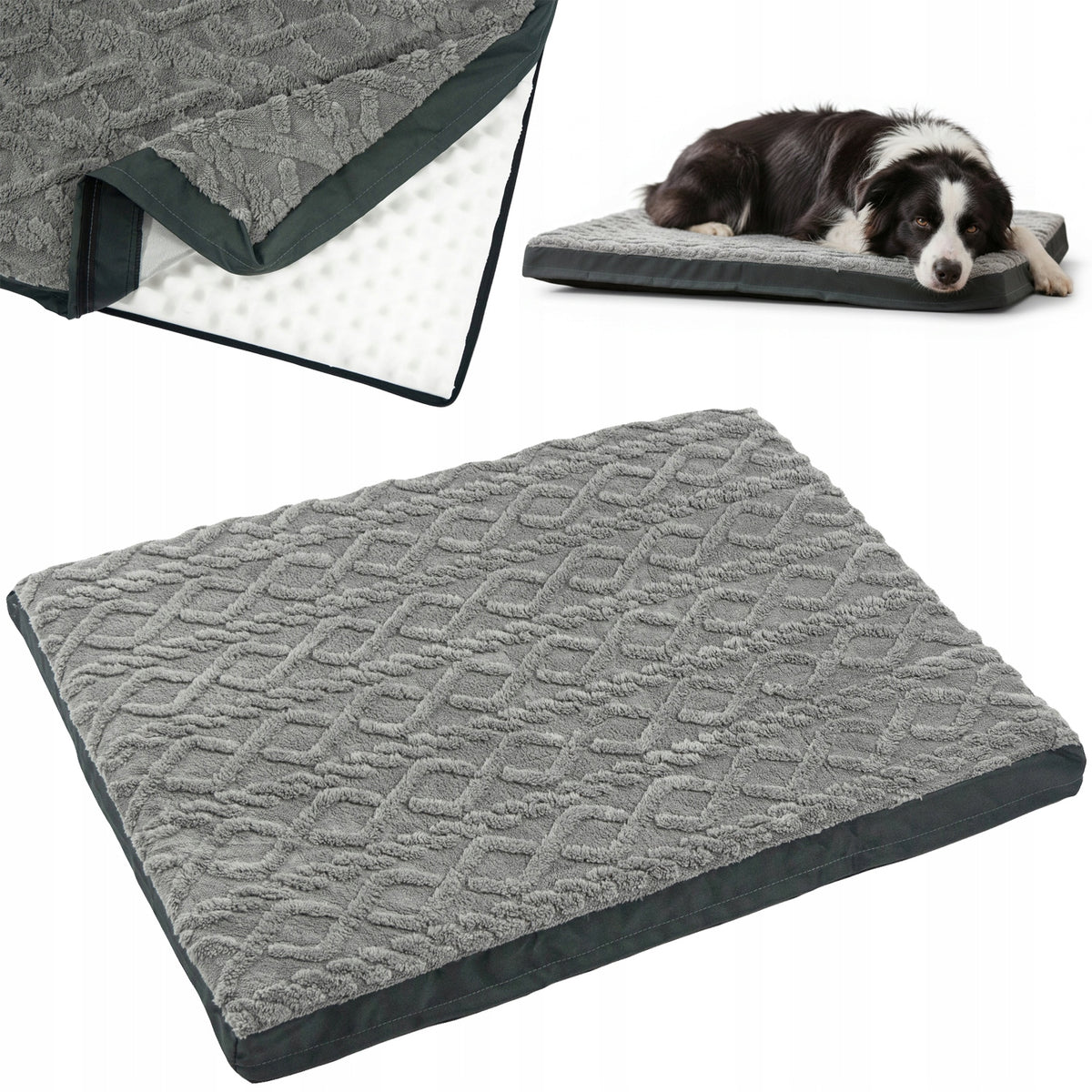 ORTHOPEDIC DOG BED THICK MATTRESS XL 92x69x9cm MEMORY FOAM