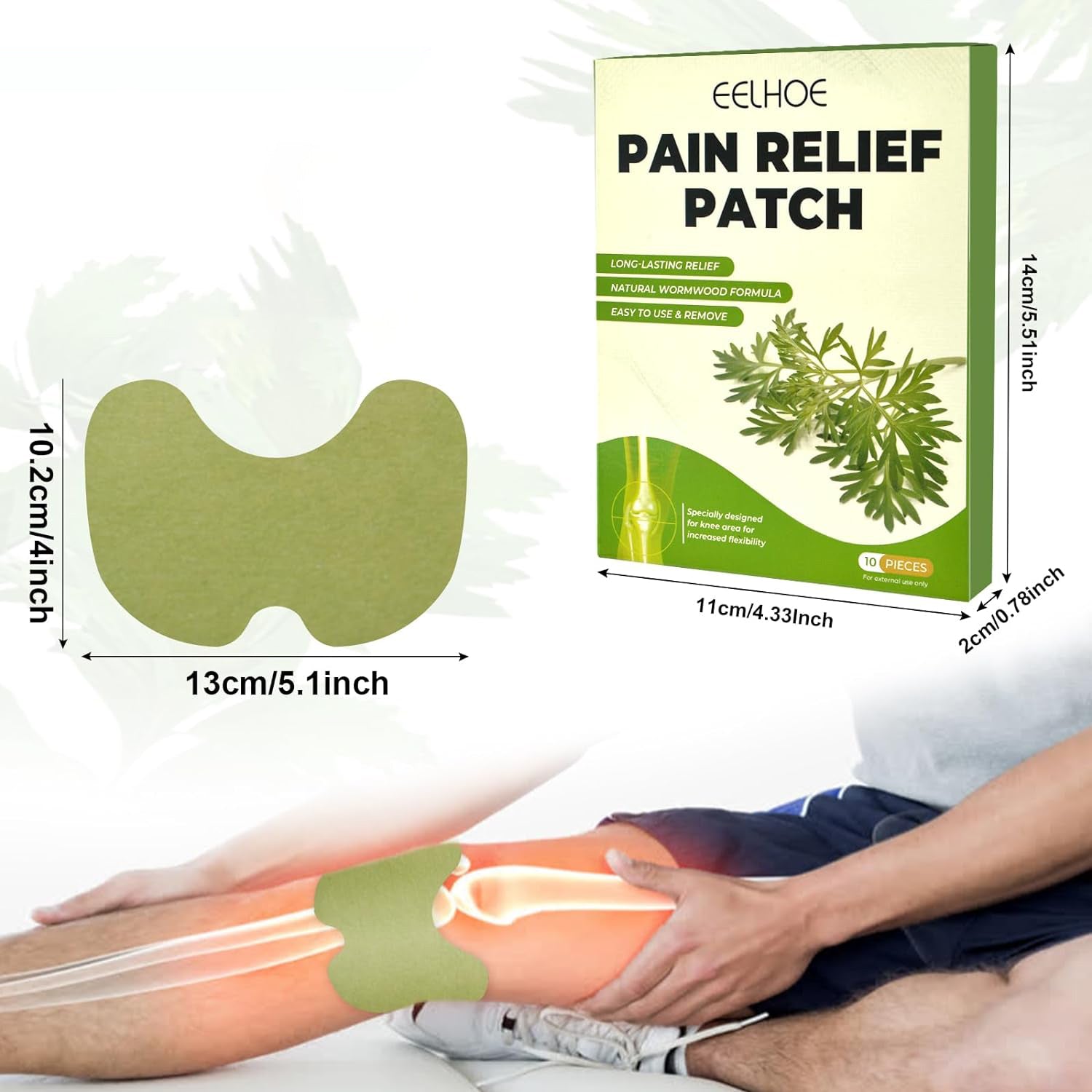 ORTHOPEDIC PAIN PATCHES WITH WORMWOOD FOR KNEE PAIN 100 PCS Packaging status original