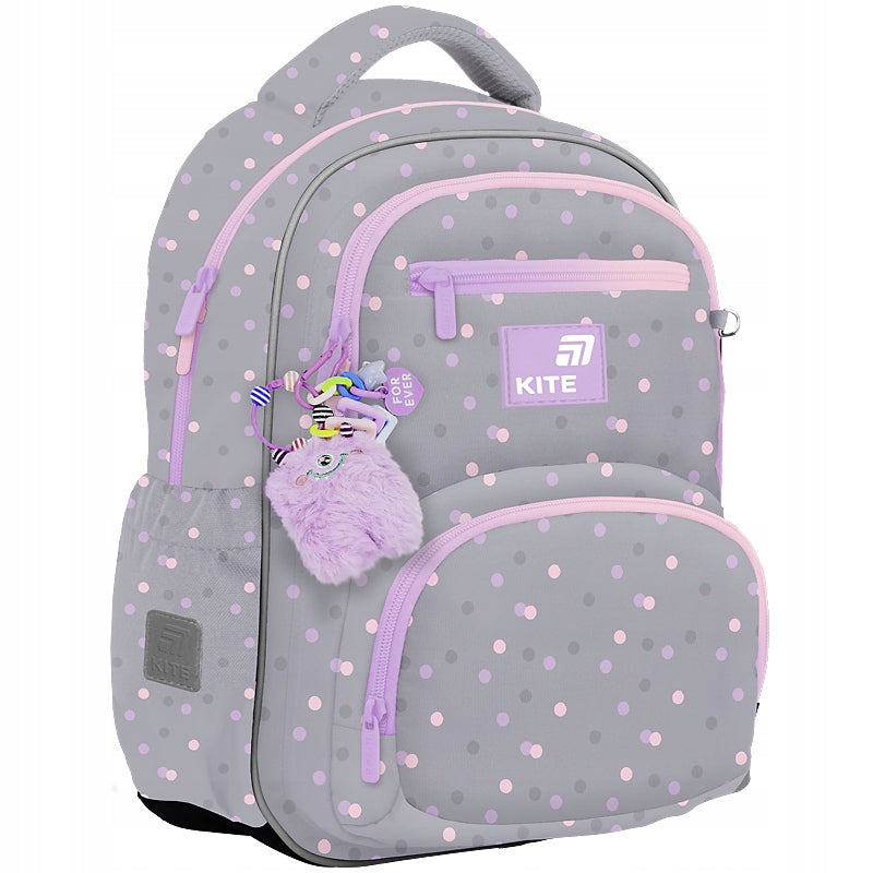 ORTHOPEDIC SCHOOL BACKPACK FOR GIRLS MULTI-CHAMBER WITH KEY CHAIN 13L Packaging status original