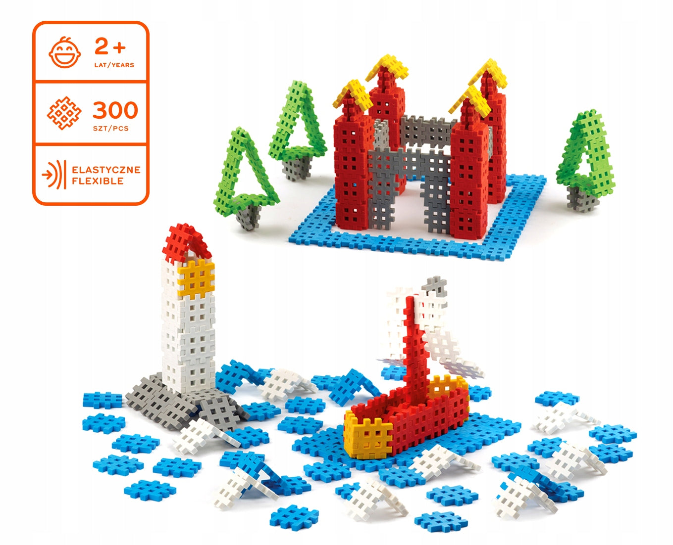 Statybiniai blokeliai Marioinex Waffle Mix, 200 det.