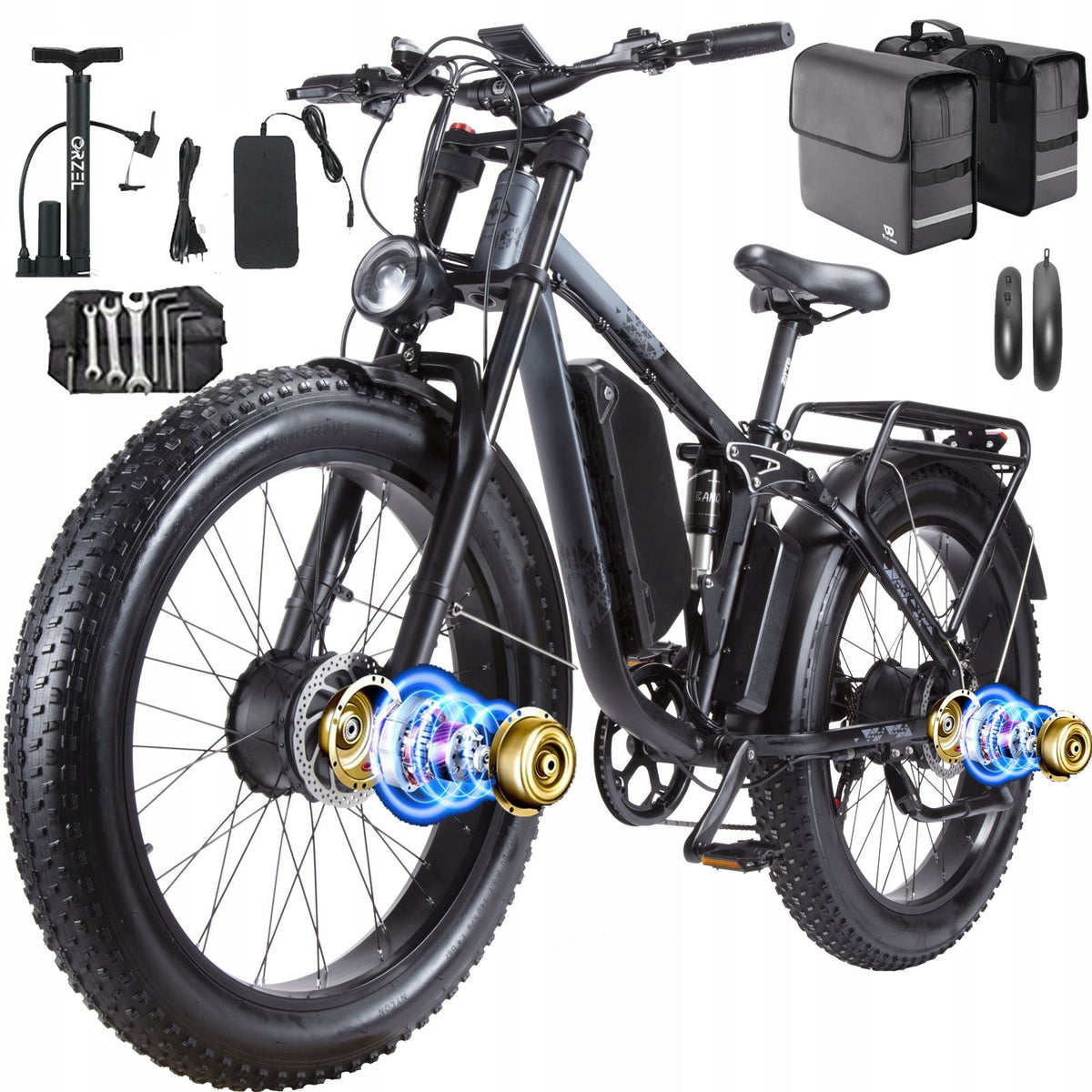 ORZEL K17 2000W 25Ah 50KM/H 120HP Dual engine brake 26"*4.0”