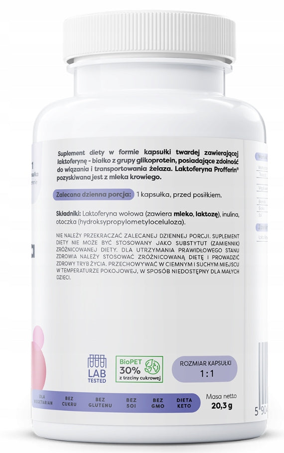 OSAVI Advanced Lactoferrin Proferrin 200mg, IMMUNITY 60 capsules EAN (GTIN) 5904139924143