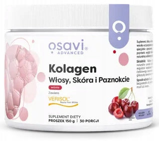OSAVI Collagen Hair Skin Nails Peptides Verisol 150g Cherry