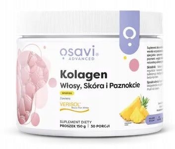 OSAVI Collagen Hair Skin Nails Peptides Verisol 150g Pineapple