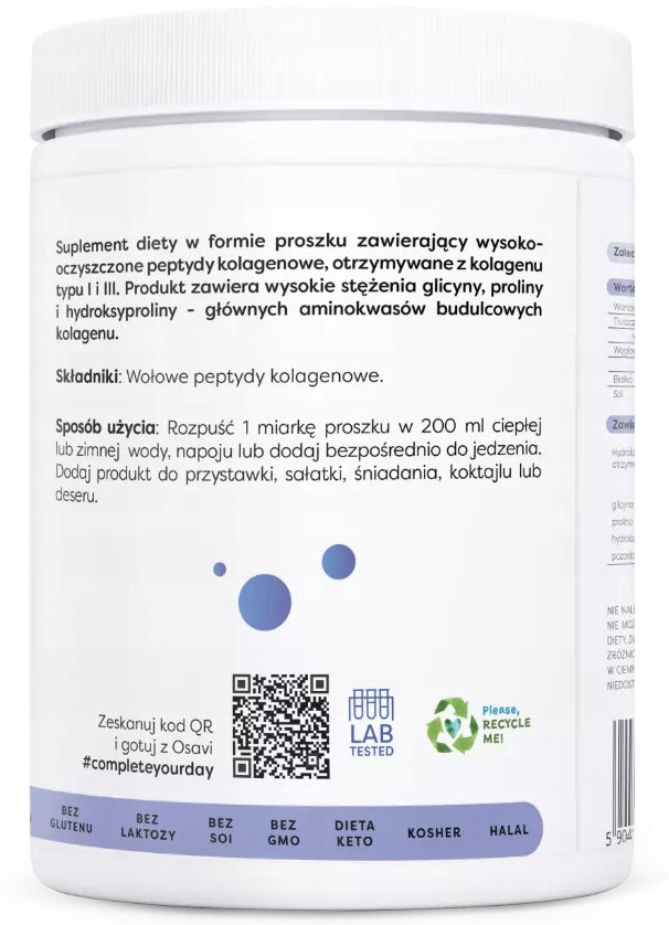 OSAVI Hydrolyzed Collagen Type I & III POWDER BONE SKIN 300g Manufacturer code 5904139923146