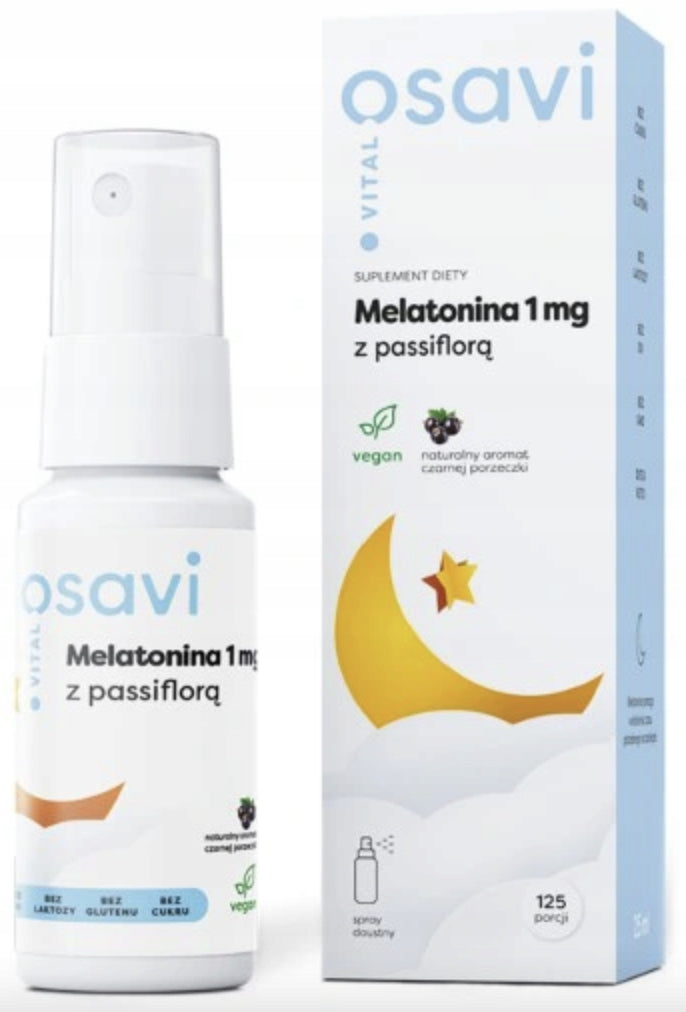 OSAVI MELATONIN 1MG WITH PASSIFLORA 25ML VEGAN SPRAY Manufacturer code 5904139920664