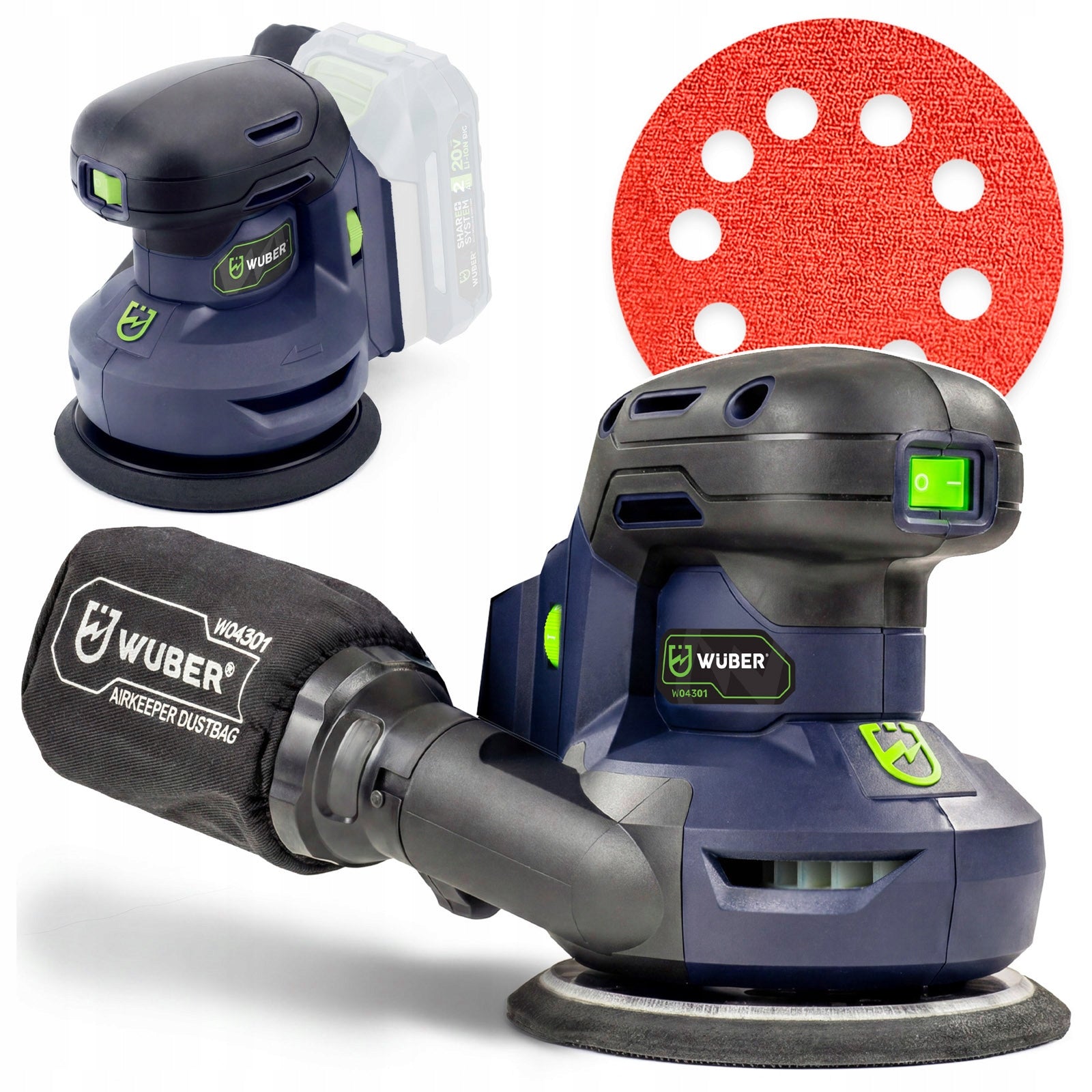 OSCILLATING ECCENTRIC CORDLESS SANDER FOR GYPSUM WOOD REG. 125MM
