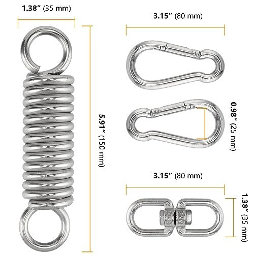 OSCILLATING SPRING FOR HANGING CHAIR STAINLESS STEEL 304 HOOK STEEL Manufacturer code Nieoznaczona