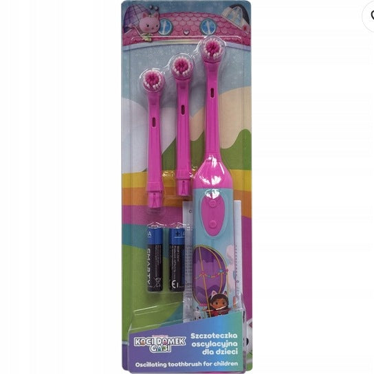 OSCILLATING TOOTHBRUSH FOR CHILDREN CAT HOUSE GABI 3 TIPS PINK Manufacturer code 5902983647119