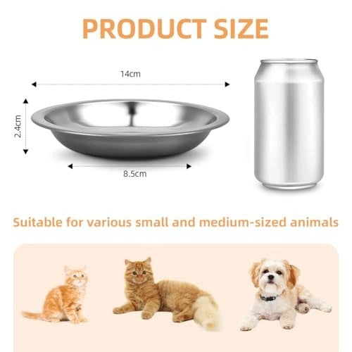OSDUE SHALLOW CAT BOWLS MUSTACHE FRIENDLY 6 PCS BOWL WITH Brand Chomik