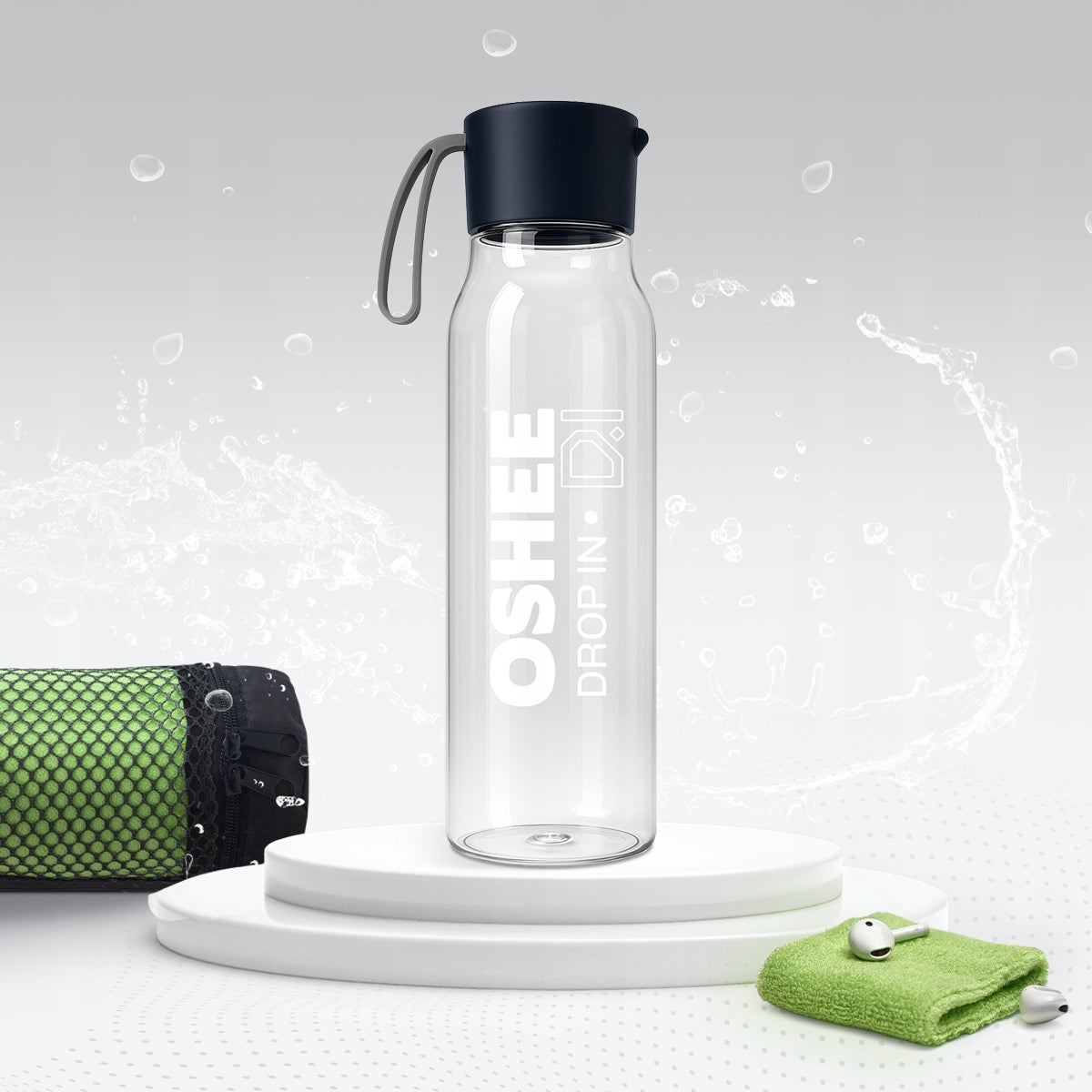 OSHEE DROP IN Tritan 550 ml Bottle - BPA Free, Lightweight, Durable Packaging status original