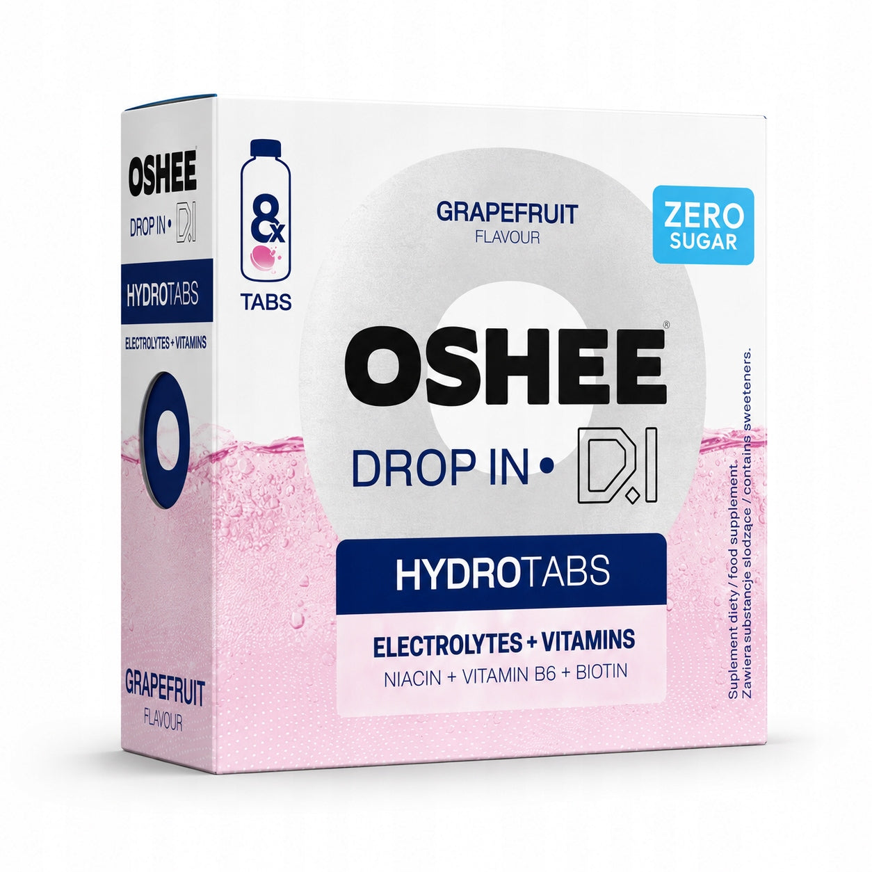 OSHEE Drop in Hydrotabs Electrolytes + Vitamins Grapefruit 8 Tablets