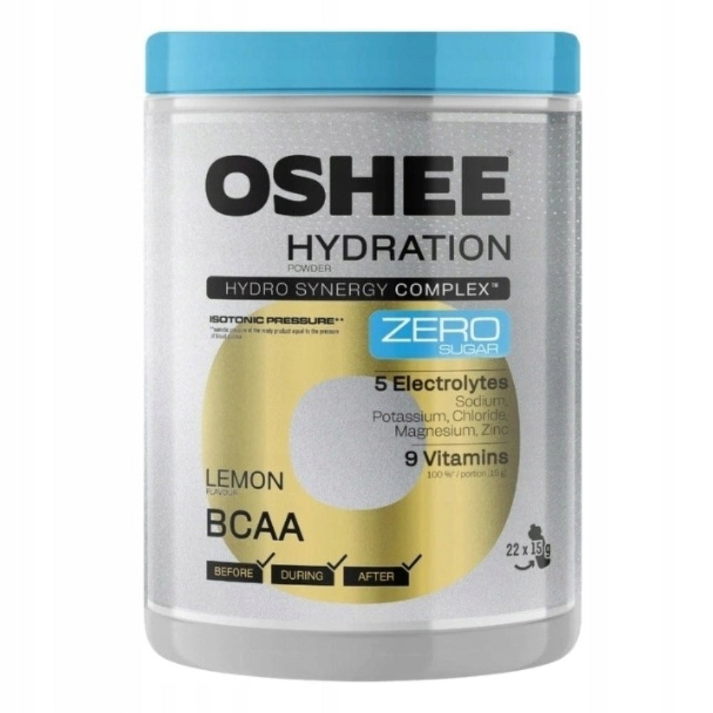 OSHEE HYDRATION POWDER ZERO JAR + BCAA 330 g MUSCLES ENERGY HYDRATION Expiration date at least six months from the date of purchase