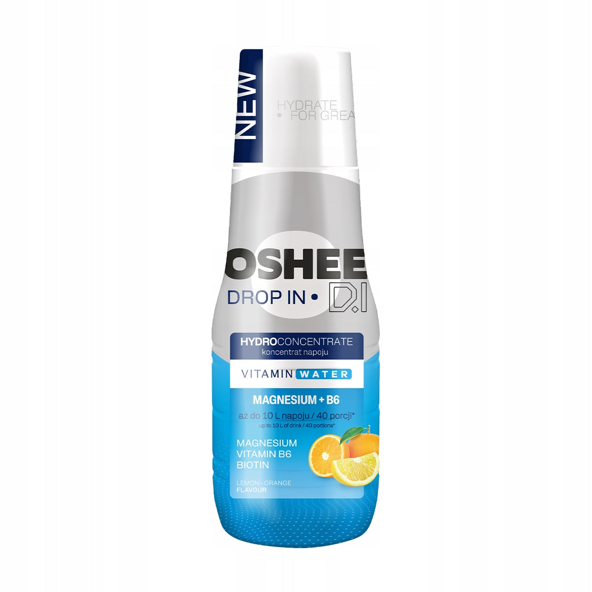 OSHEE syrup concentrate for SodaStream magnesium + B6 orange lemon 500 ml Manufacturer code Syrop Oshee DROP IN Magnez + B6 500ml