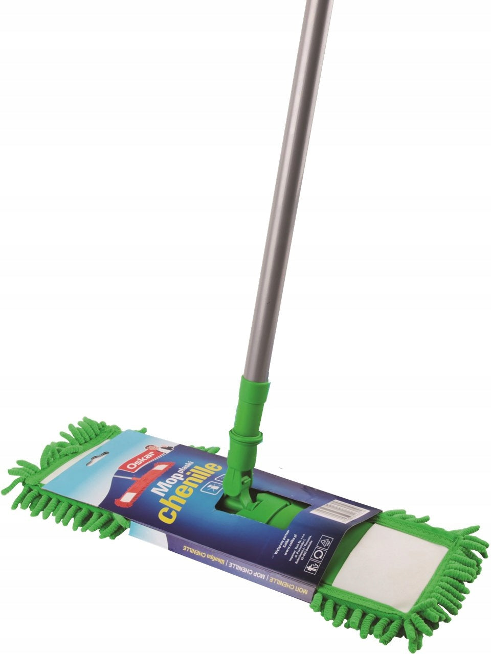 OSKAR Chenille Microfiber Flat Mop with Floor Cleaning Handle 40X14 cm Brand Oskar