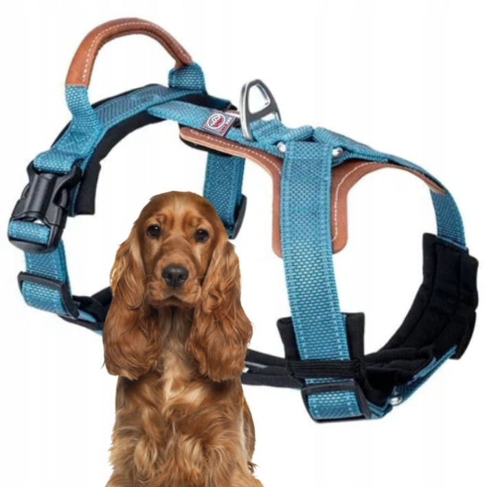 OSLO guard dog harness STRONG solid PREMIUM Lalazoo BLUE M