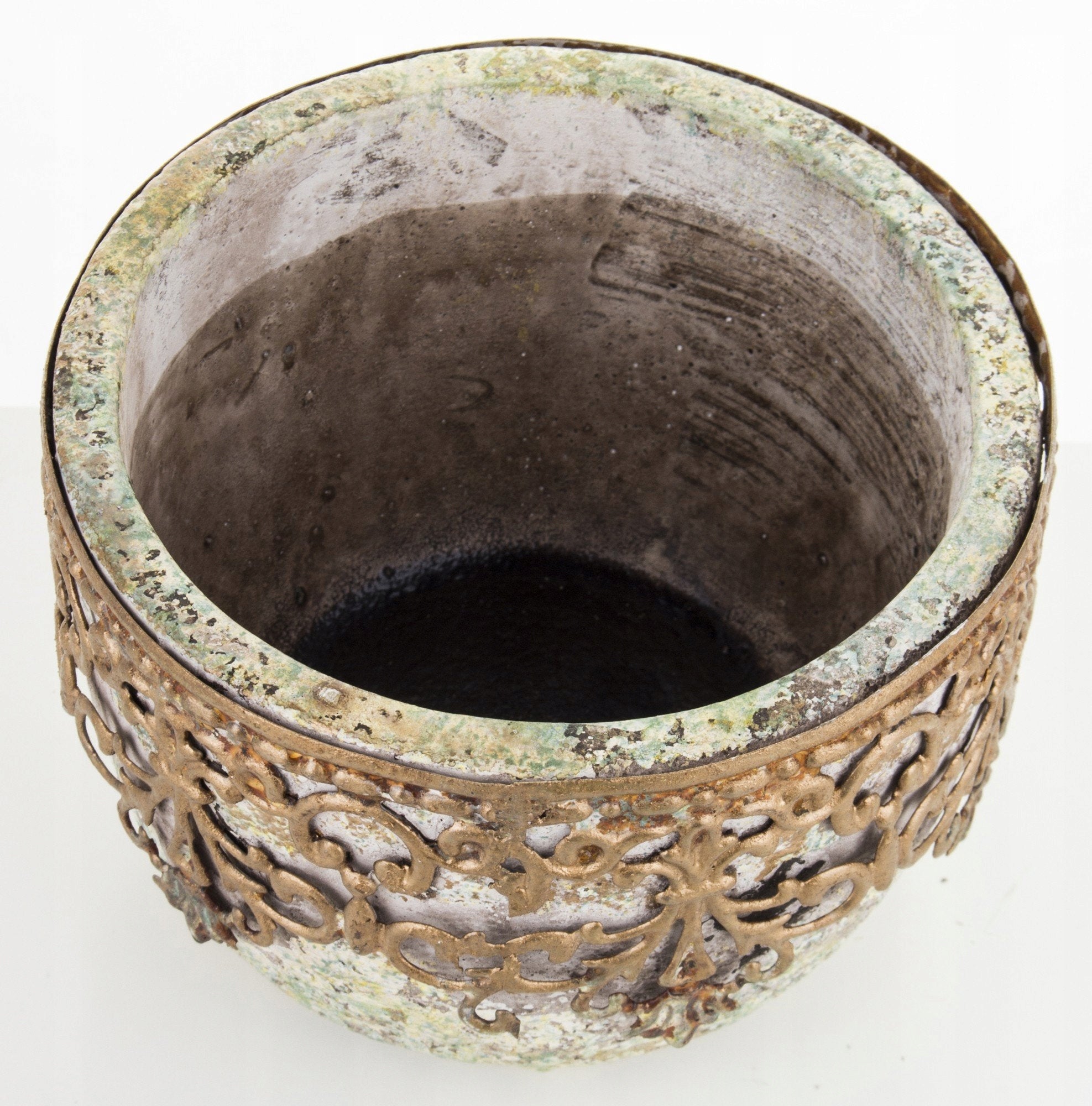 Keramiktopf 12,5 x 9(H) cm, sandfarben 