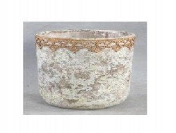 Keramiktopf 12,5 x 9(H) cm, sandfarben 