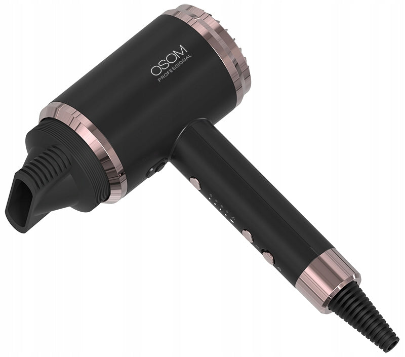 OSOM Professional Black Hair Dryer OSOM6800BLHD, Black Packaging status original