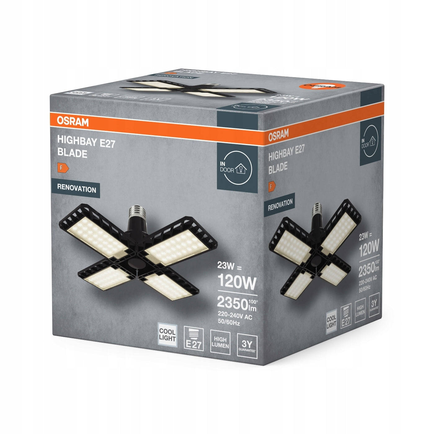 OSRAM Highbay Blade Ceiling Lamp in Black, Plastic Brand Osram