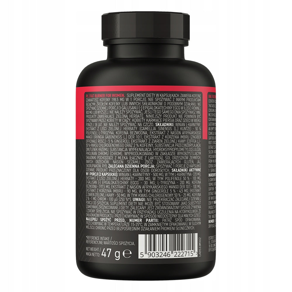 OSTROVIT FAT BURNER FOR WOMEN 60 kaps FAT BURNER For Women REDUCTION Expiration date at least 1 year from the date of purchase