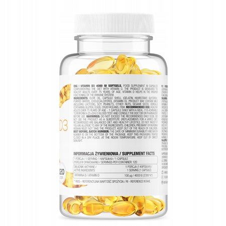 OSTROVIT STRONG EFFECTIVE IMMUNITY VITAMIN D3 4000IU CHOLECALCIFEROL 120 Brand OstroVit