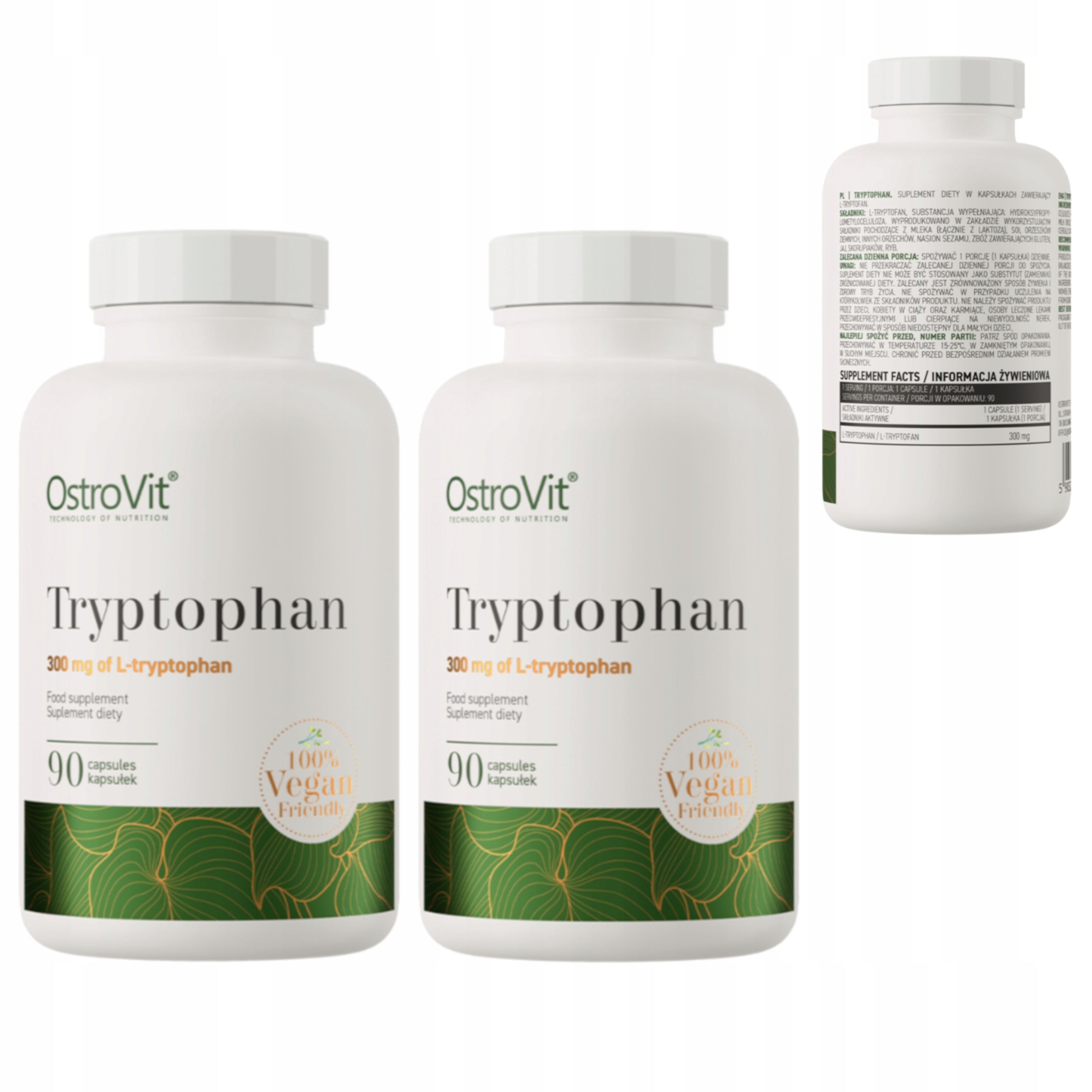 OSTROVIT TRYPTOPHAN 180 kap SEN MOOD RELAXATION MELATONIN L-TRYPTOPHAN 300mg