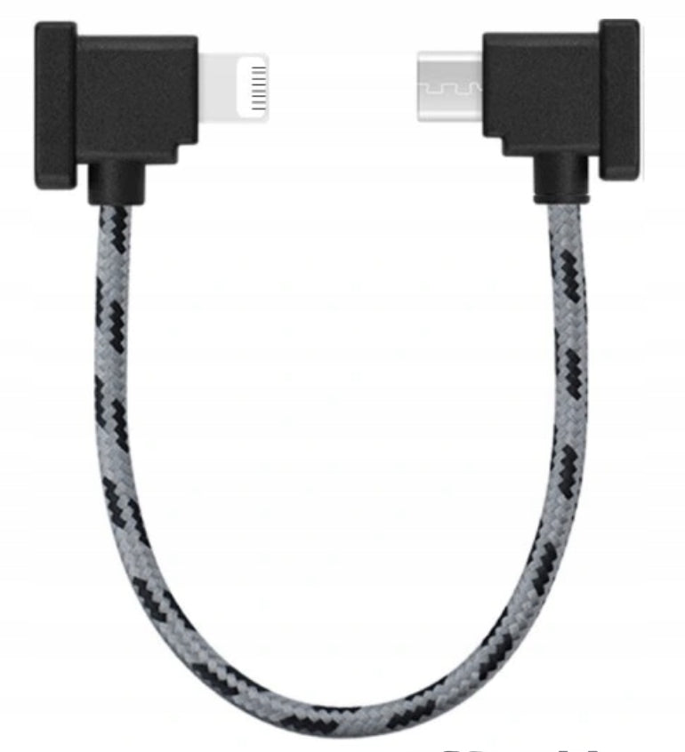 OTG NYLON CABLE FOR DJI MAVIC AIR / MINI / SE / PRO Lightning 15 CM DRONE Batteries included no