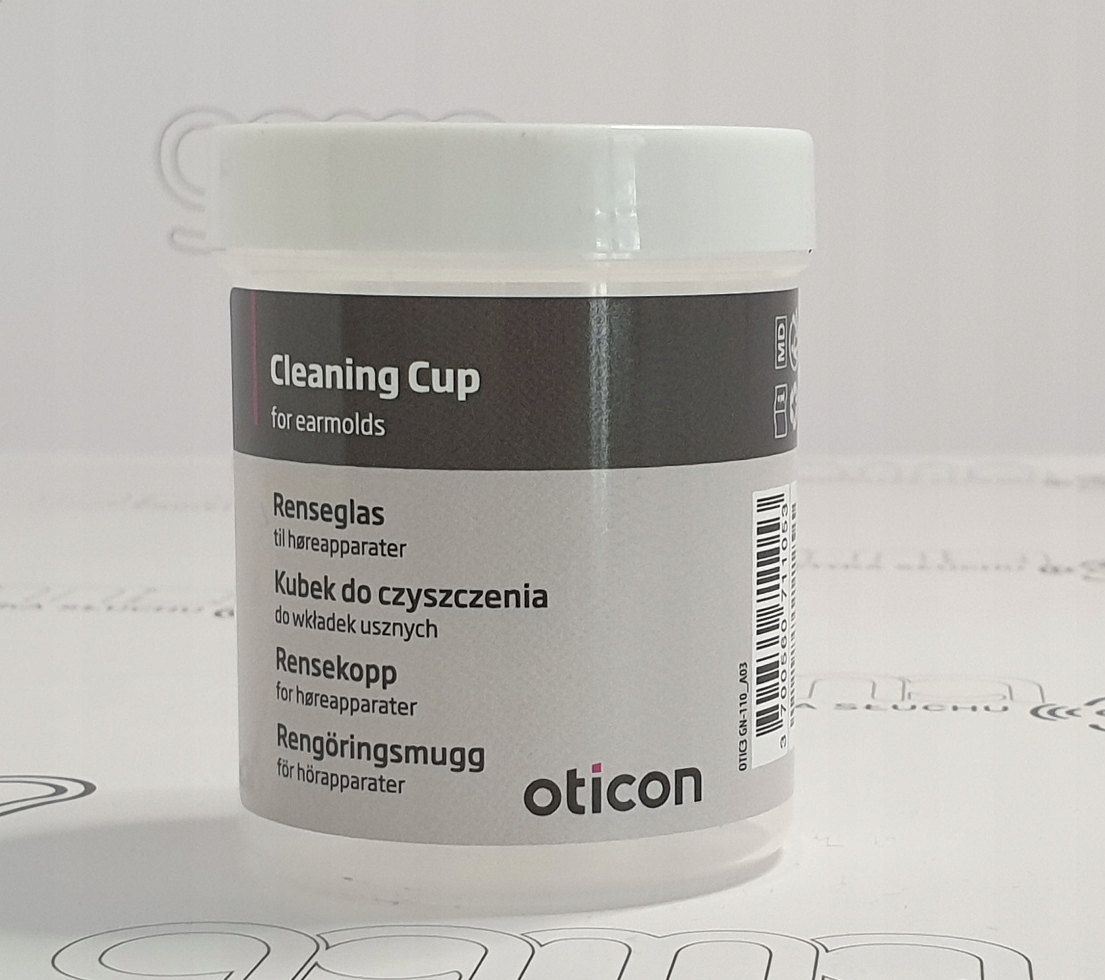 OTICON box for cleaning earbuds