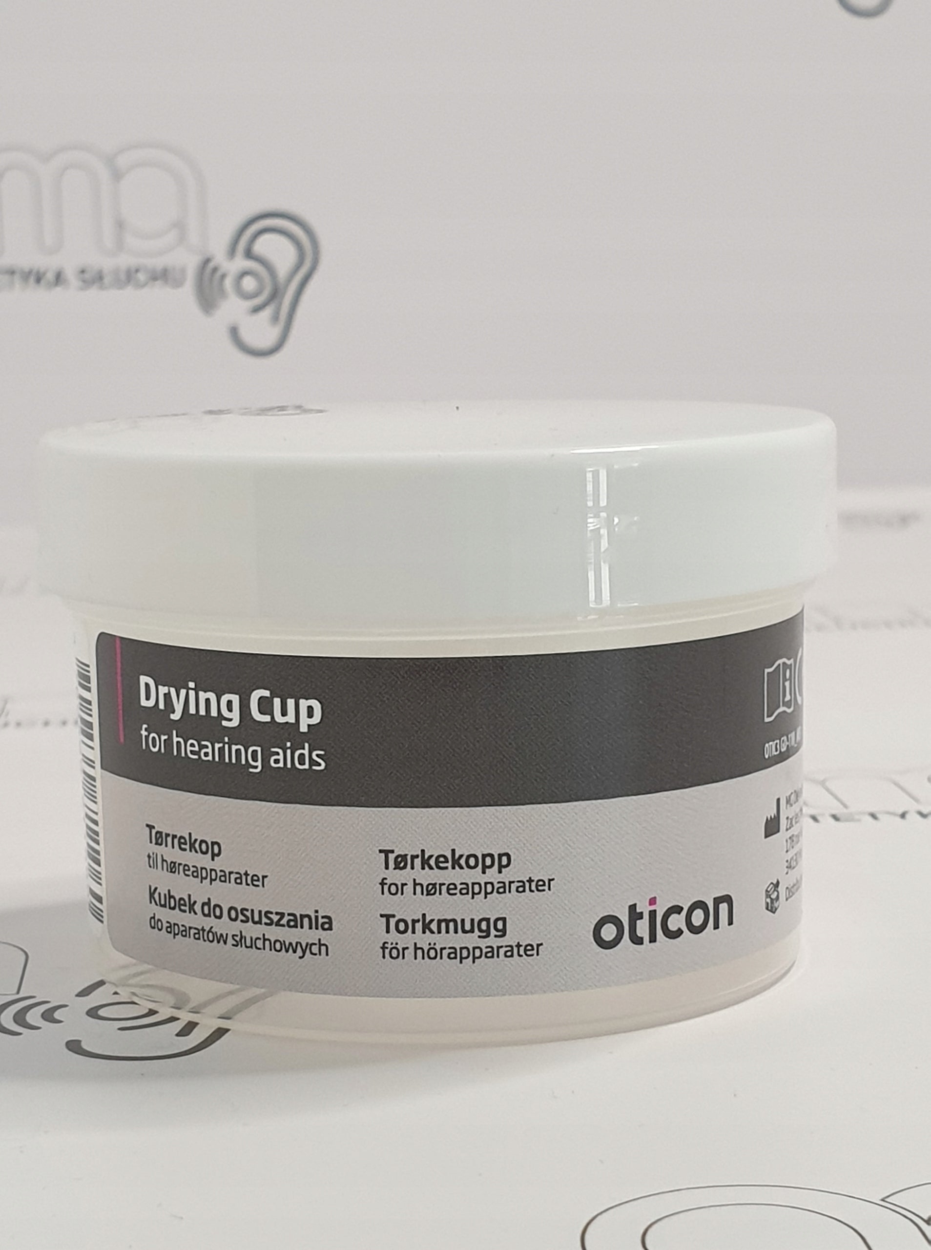 OTICON box for drying hearing aids