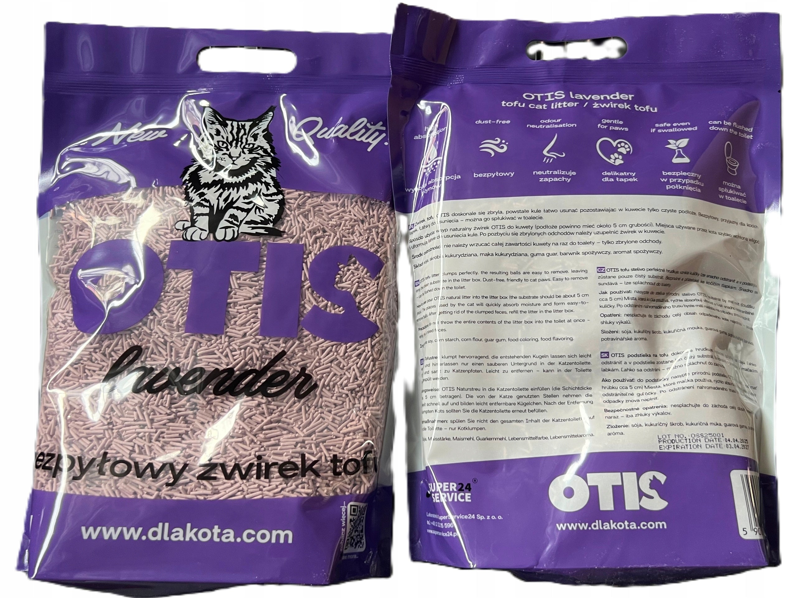 OTIS Lavender litter TOFU 6L DUST-FREE CLUMPING