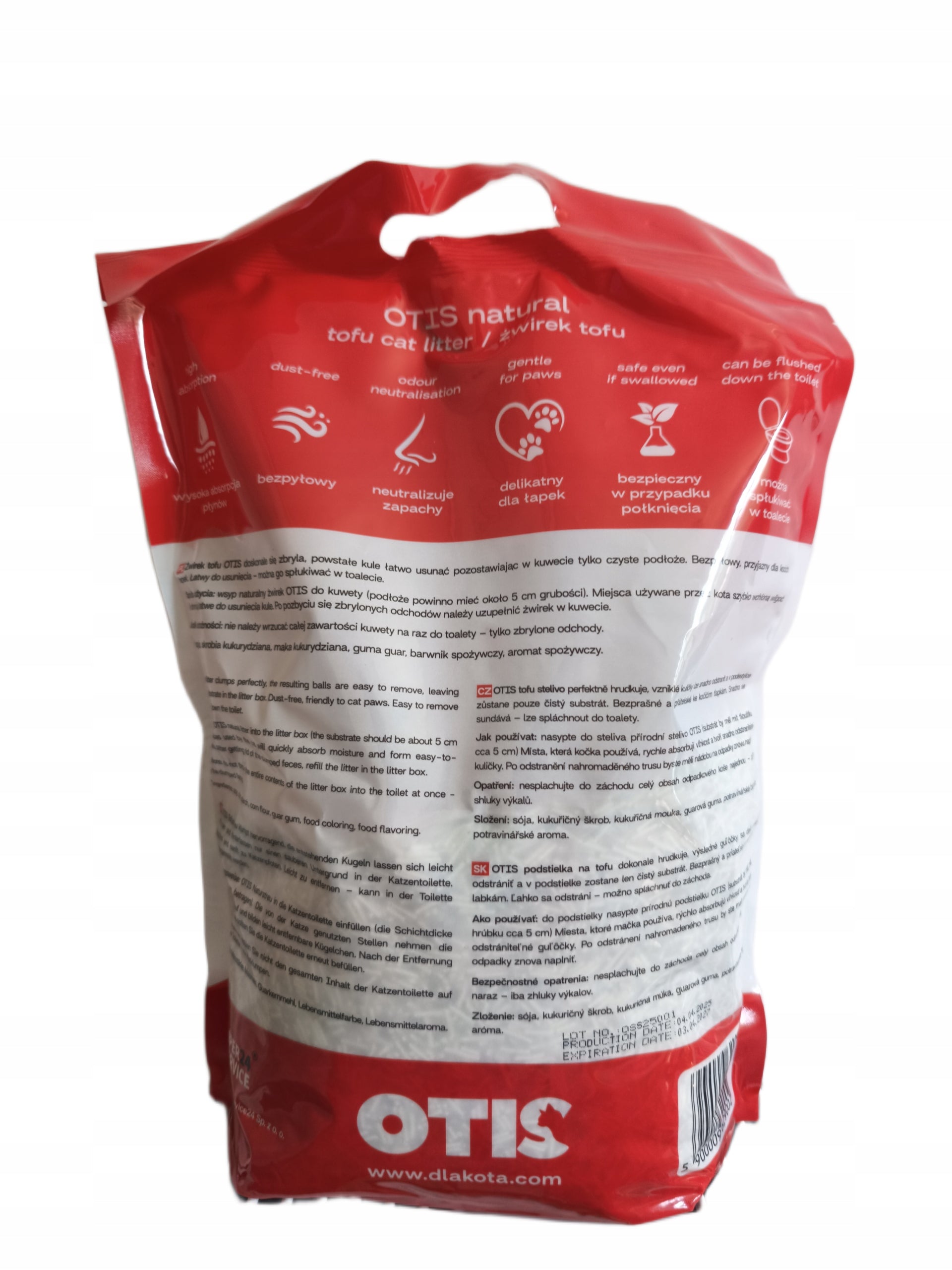 OTIS NATURAL TOFU litter 6L DUST-FREE CLUMPING Brand no brand