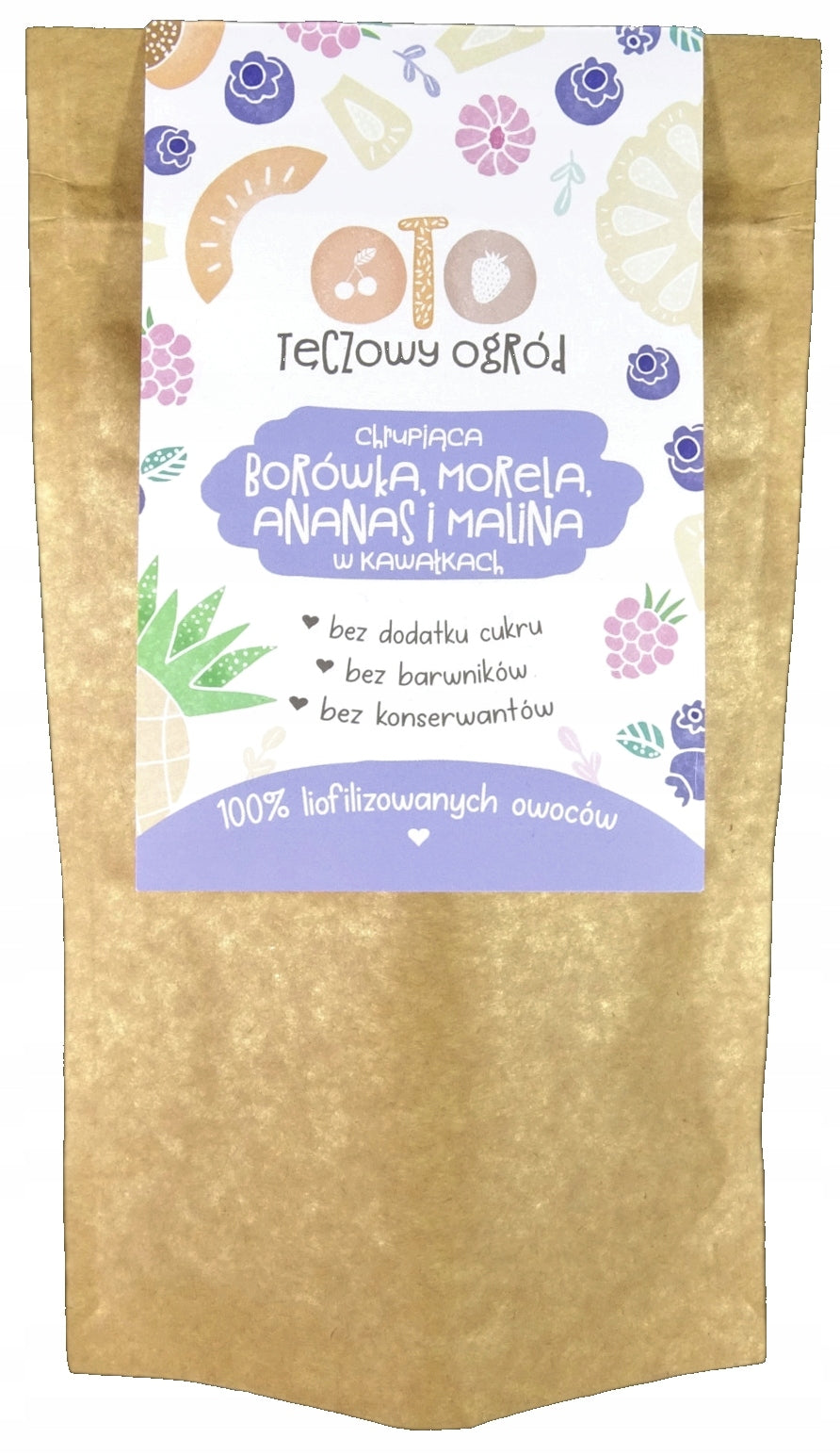 OTOLANDIA FREEZE-DRIED FRUIT BLUEBERRY APRICOT PINEAPPLE RASPBERRY IN PIECES 20g
