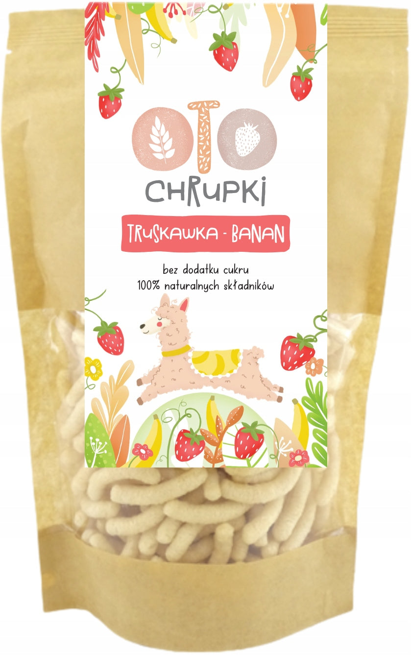 OTOLANDIA SPELT CRISPS NATURAL STRAWBERRY BANANA HEALTHY WITHOUT SUGAR 25g