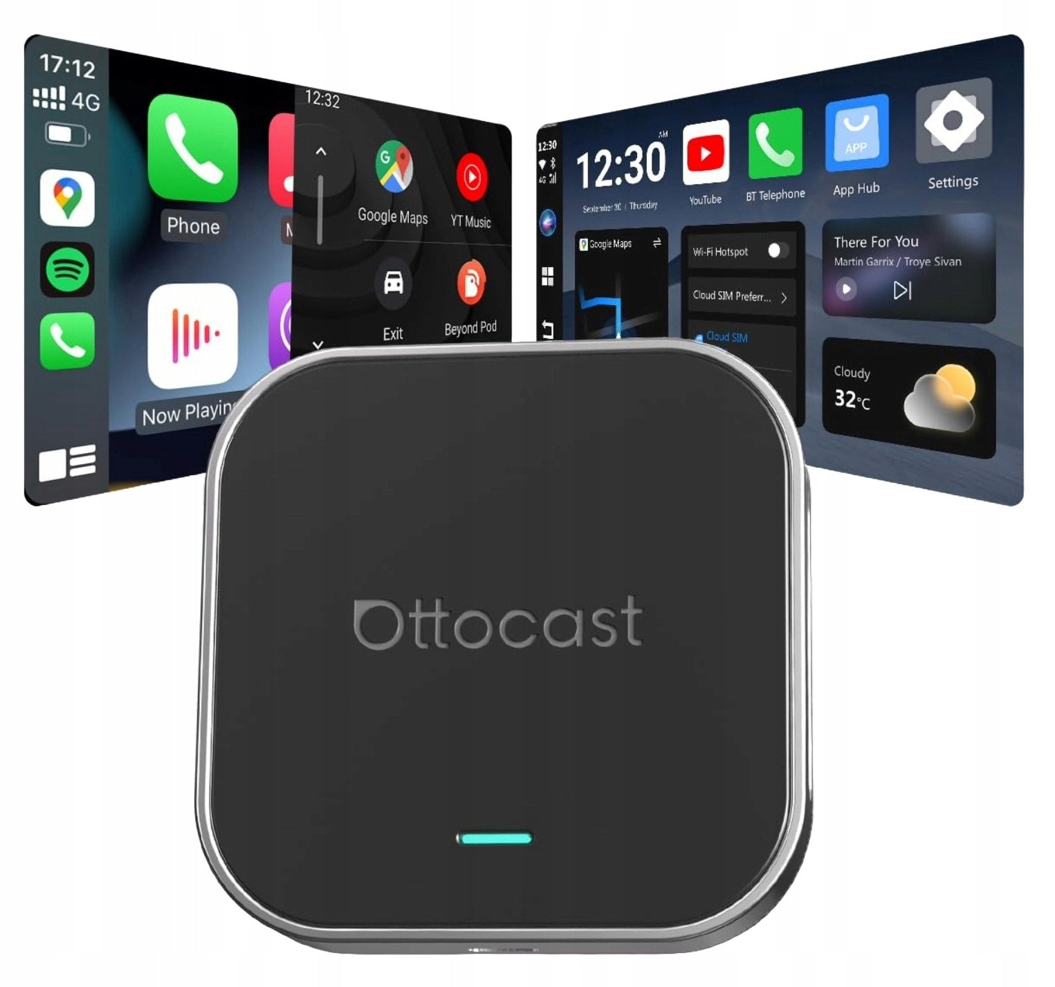 OTTOCAST OttoAibox E2 Wireless Adapter CarPlay AI Box Android Auto