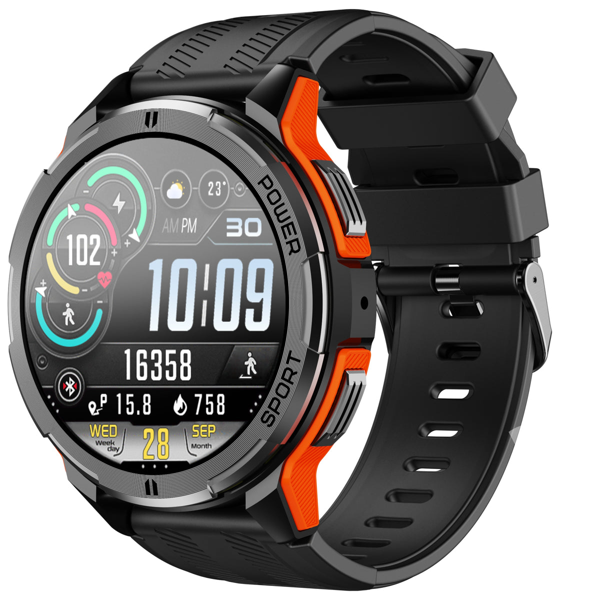 OUKITEL BT10 Smartwatch Pomarańczowy Rozmowy 120+ Trybów Wodoodporny
