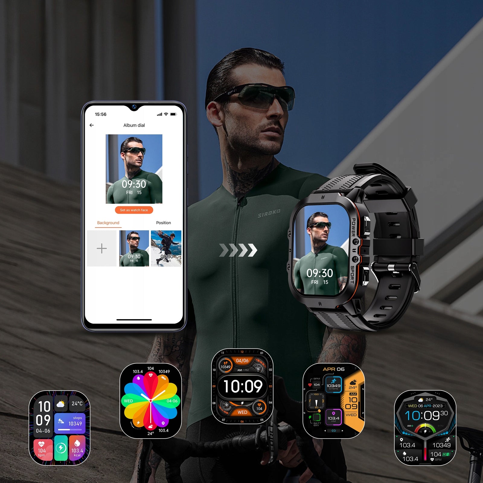 OUKITEL Outdoor Rugged Smartwatch GPS 5ATM AMOLED 120 Sport Modes for Men Packaging status original