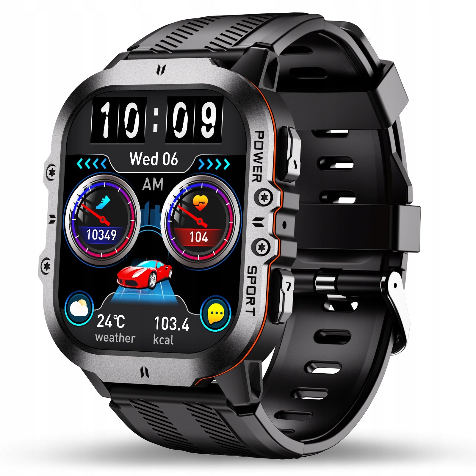 OUKITEL Outdoor Rugged Smartwatch GPS 5ATM AMOLED 120 Sport Modes for Men