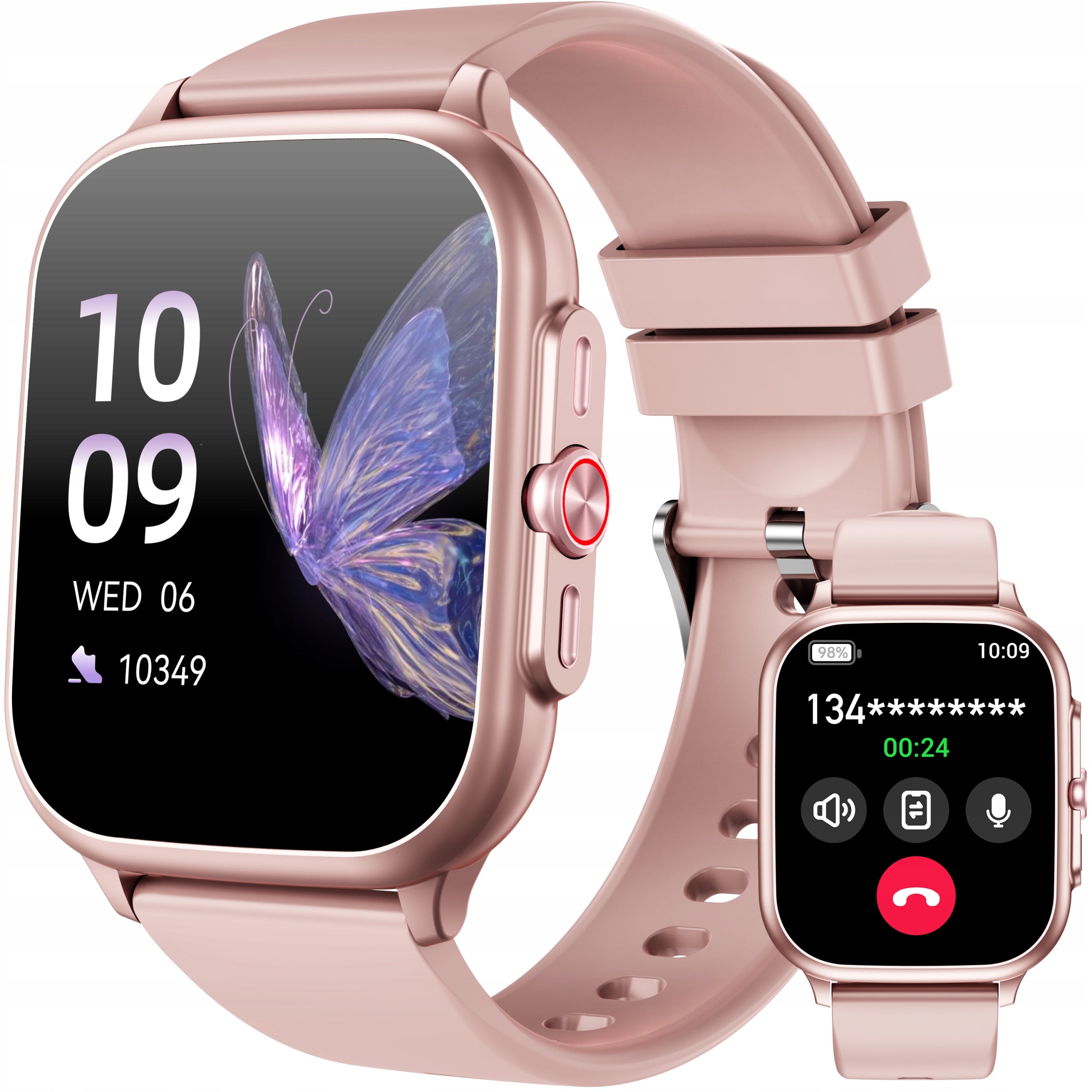 OUKITEL V7 Pro Zegarek Damski Smartwatch 1,91" HD Rozmowy Różowy