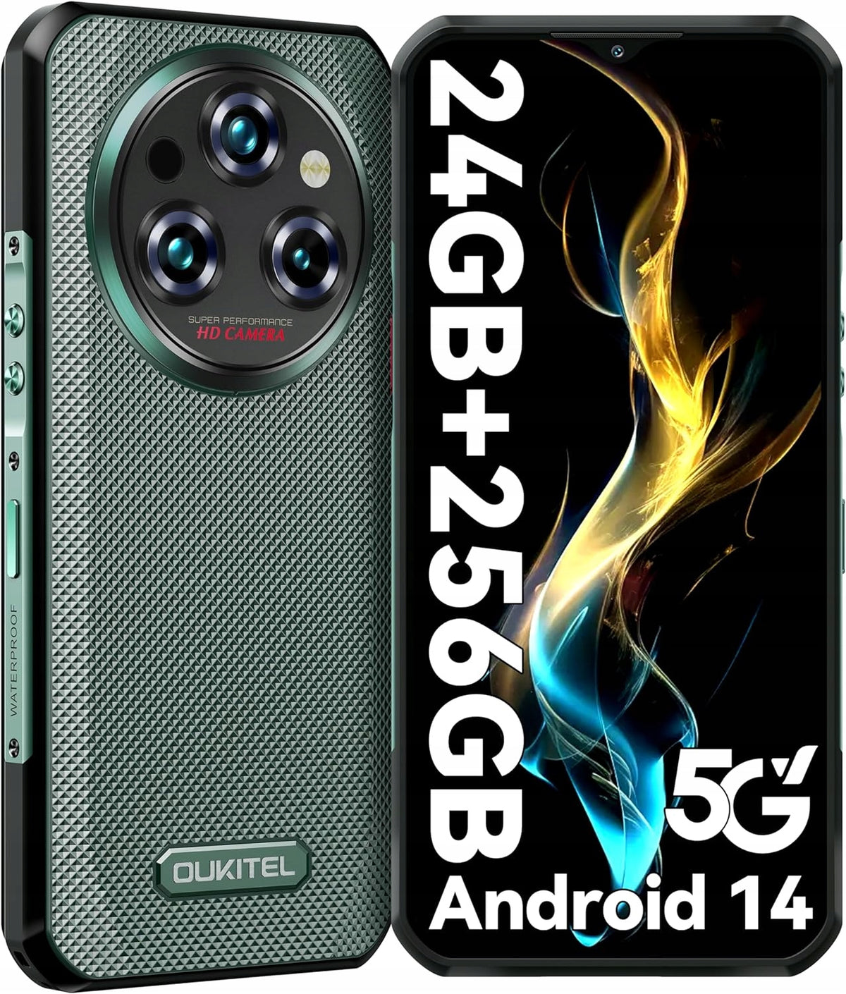 OUKITEL WP35 Rugged 24GB 256GB/TF 2TB Smartphone, Grey, Smartphone Brand OUKITEL