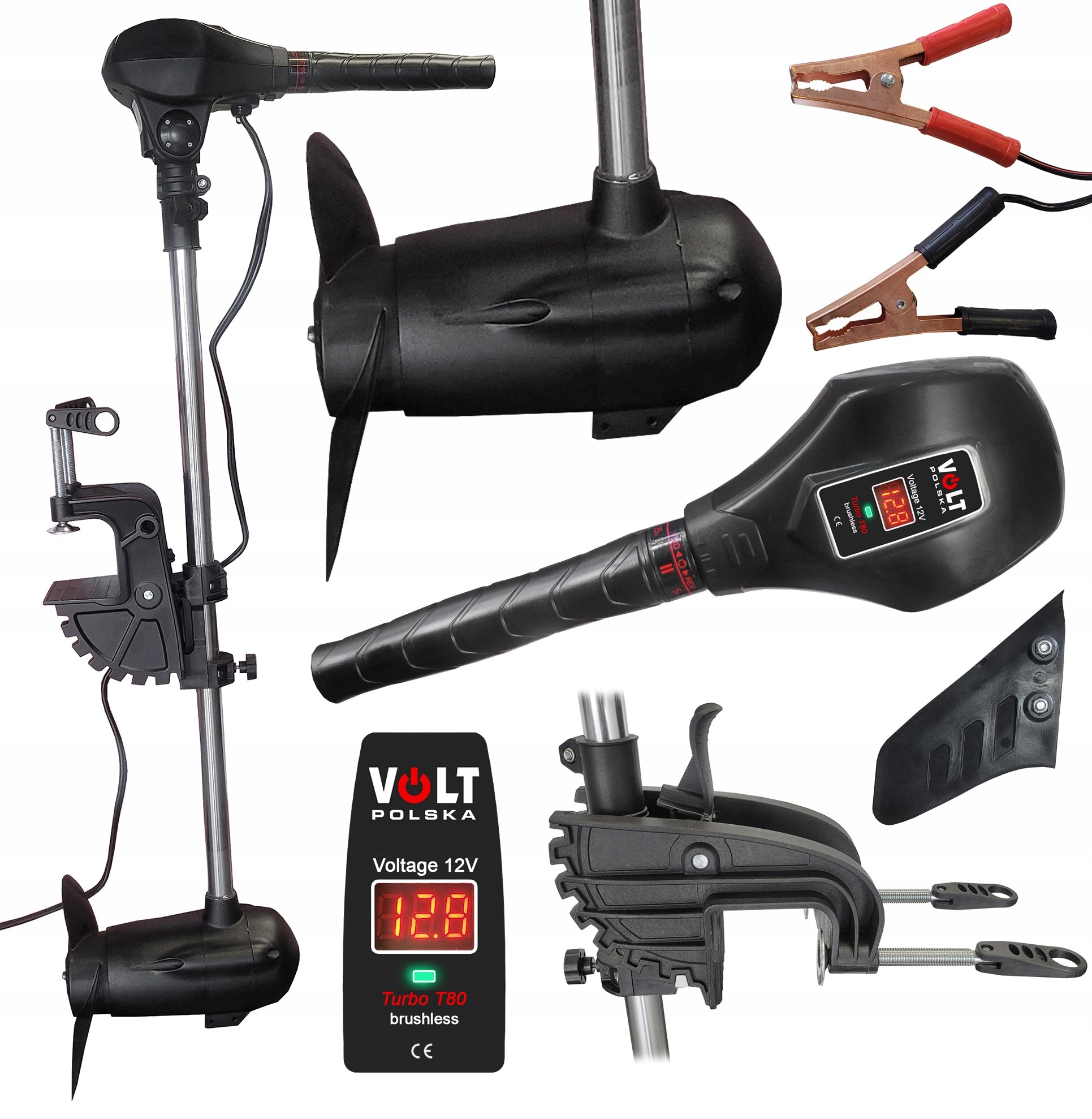 OUTBOARD ELECTRIC MOTOR FOR BOATS VOLT POLSKA T80 MAXIMIZER