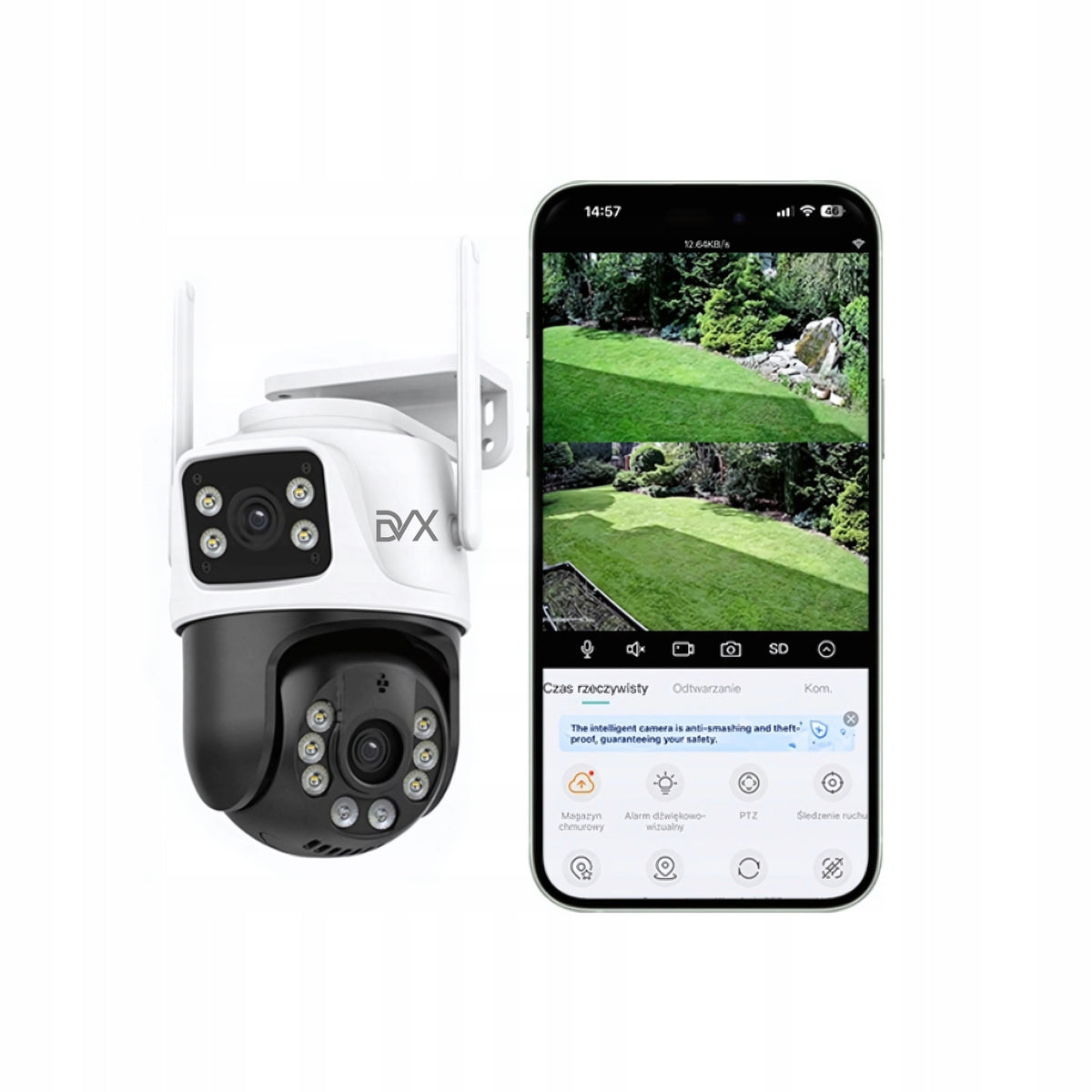 OUTDOOR CAMERA 2 LENSES ULTRA HD 3MP +3MP Mpx 6MPX ROTATING IP WIFI Brand DVX