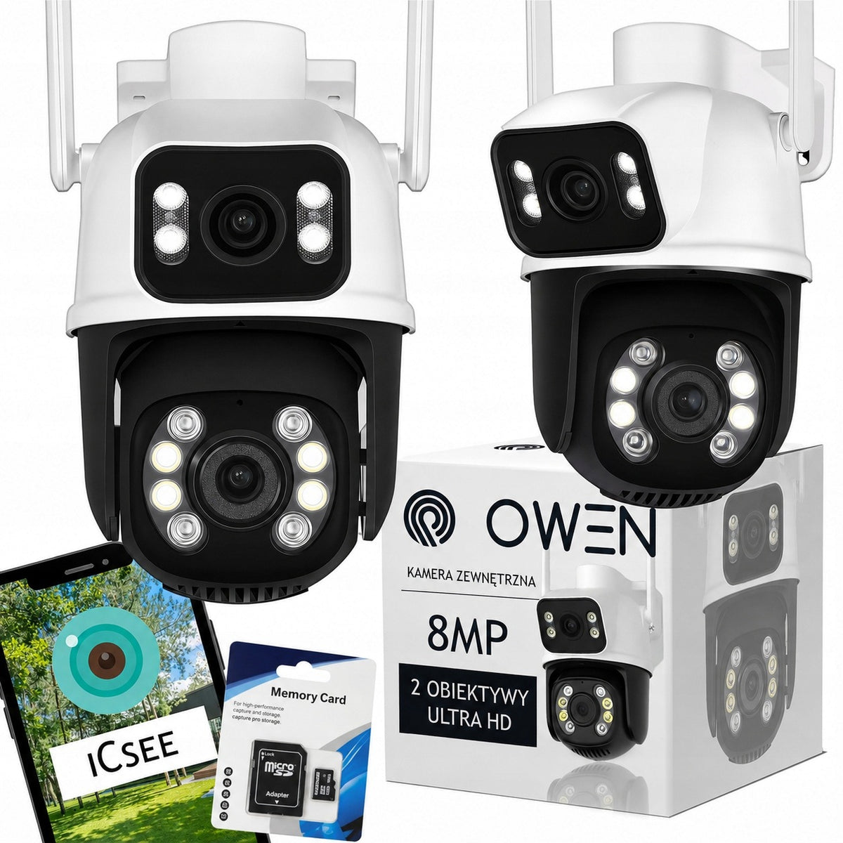 OUTDOOR CAMERA 2 LENSES ULTRA HD IP WIFI 8MP Dual Motion Tracking