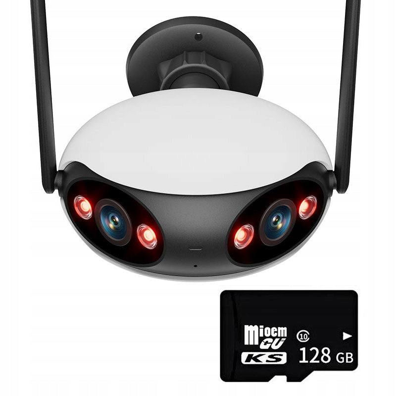OUTDOOR CAMERA 4MPx IP WIDE ANGLE PANORAMIC 165° TWO LENSES