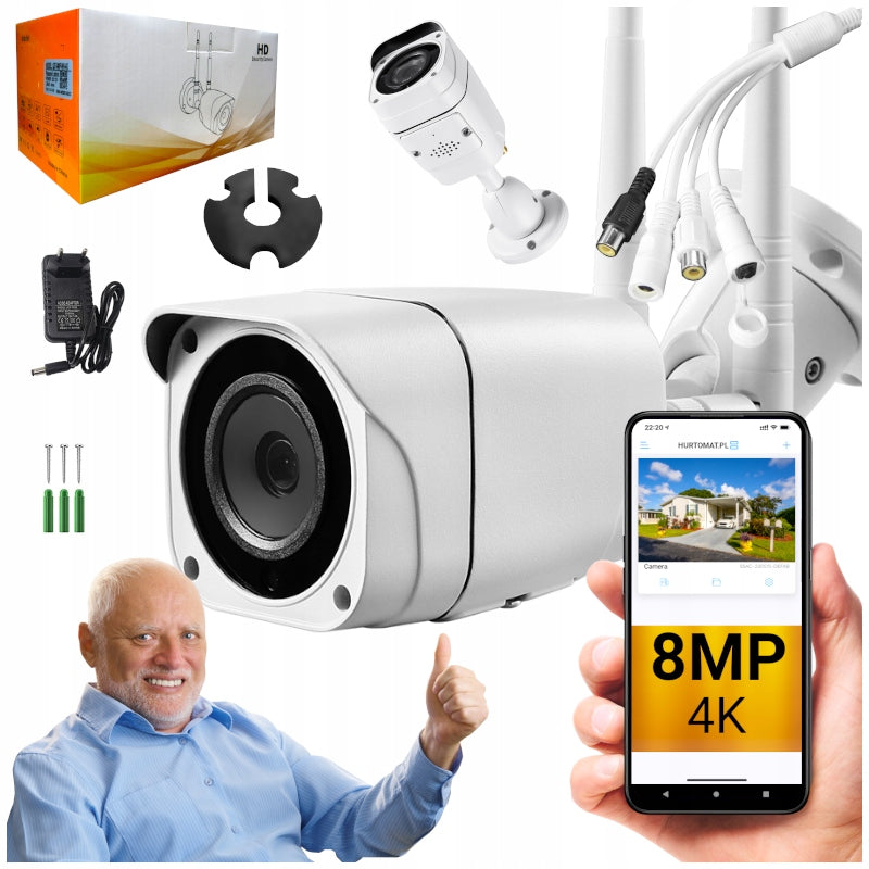 OUTDOOR CAMERA IP WIFI AP 4K 8MP UHD SIM 4G