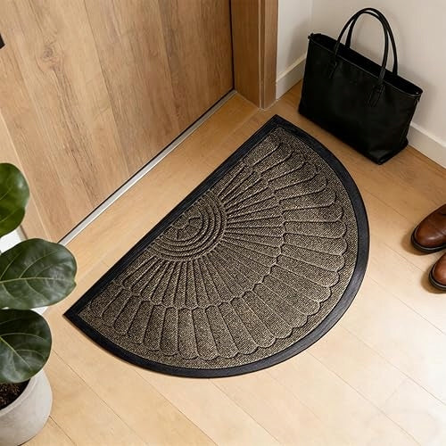 OUTDOOR DOORMAT SEMICIRCULAR NON-SLIP ENTRANCE MAT FOR HOME