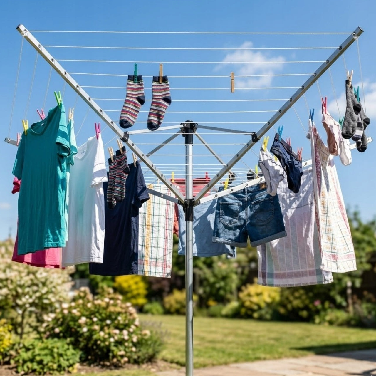 OUTDOOR GARDEN LAUNDRY DRYER LARGE XXL 60M ROTATING FOLDING Brand no brand