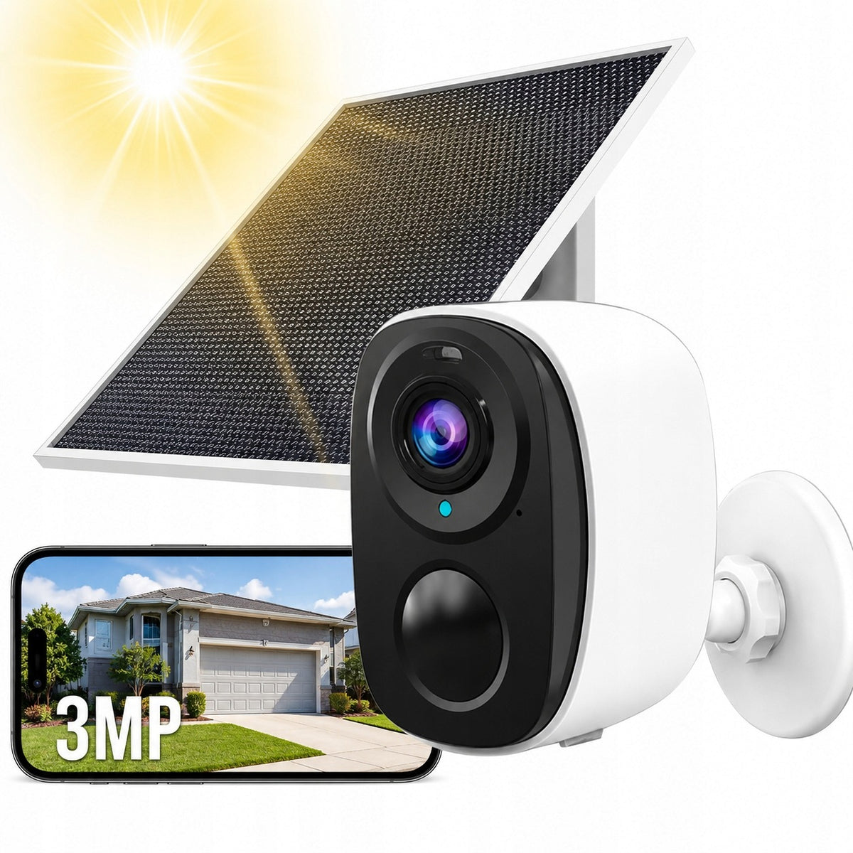 OUTDOOR IP SOLAR CAMERA FOR OKAM WIFI 3MPx CARD